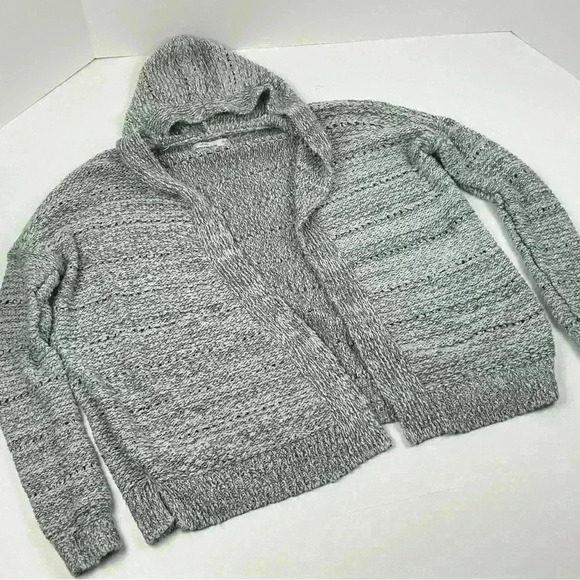 Abercrombie Kids Hooded Cardigan Sweater Gray XL Unisex Long Sleeve Knitted - Picture 10 of 12